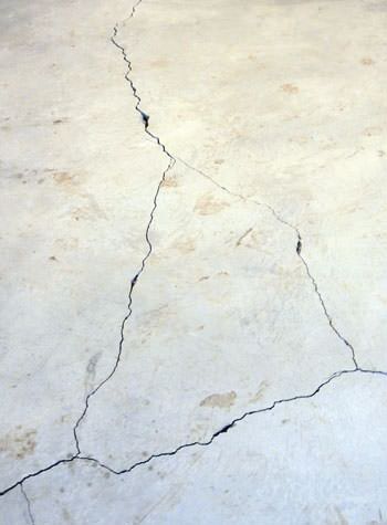 severely cracked, heaving slab floors in a home in Jacksonville