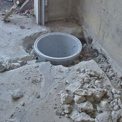 Placing a sump pit in a Fenton home