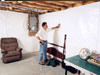 A basement wall covering for creating a vapor barrier on basement walls in St. Louis, Springfield, St. Charles