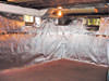 radiant heat barrier with vapor barrier for basement walls ready for finishing in St. Louis, Springfield, St. Charles