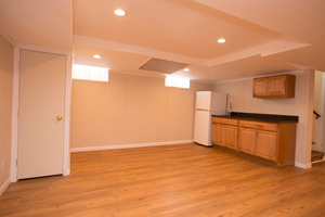 A complete finished basement system in a Alton home