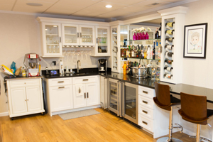 Bar in a Springfield finished basement