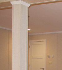Easy Wrap column sleeves in Decatur basement