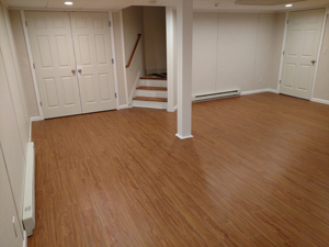 Basement Flooring After in Springfield