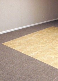 Basement Flooring in a home in Champaign, Illinois & Missouri