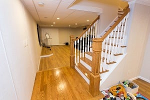 Finishing touches for a remodeled basement in St. Charles