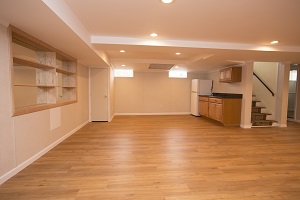 Basement finishing flooring in St. Louis & nearby