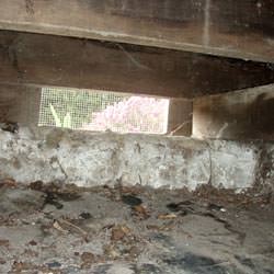 A crawl space vent in Alton that's bringing moisture into the home