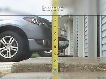 Sinking driveway concrete in Springfield, MO & IL