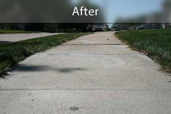 After photo of PolyLevel® concrete sidewalk repair in St. Louis