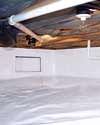 a sealed crawl space installation in Champaign